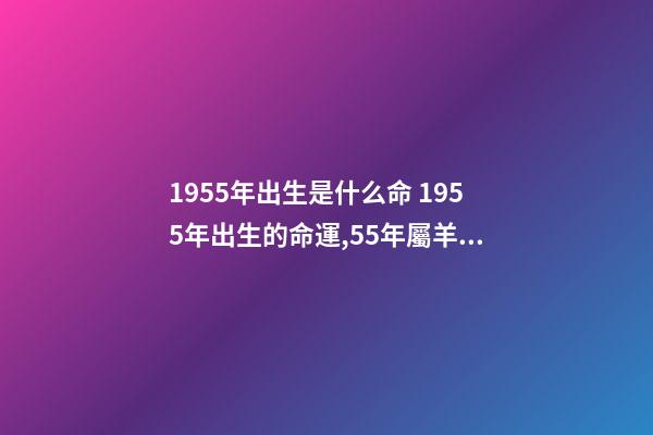 1955年出生是什么命 1955年出生的命運,55年屬羊的人的一生運勢-第1張-觀點-玄機派